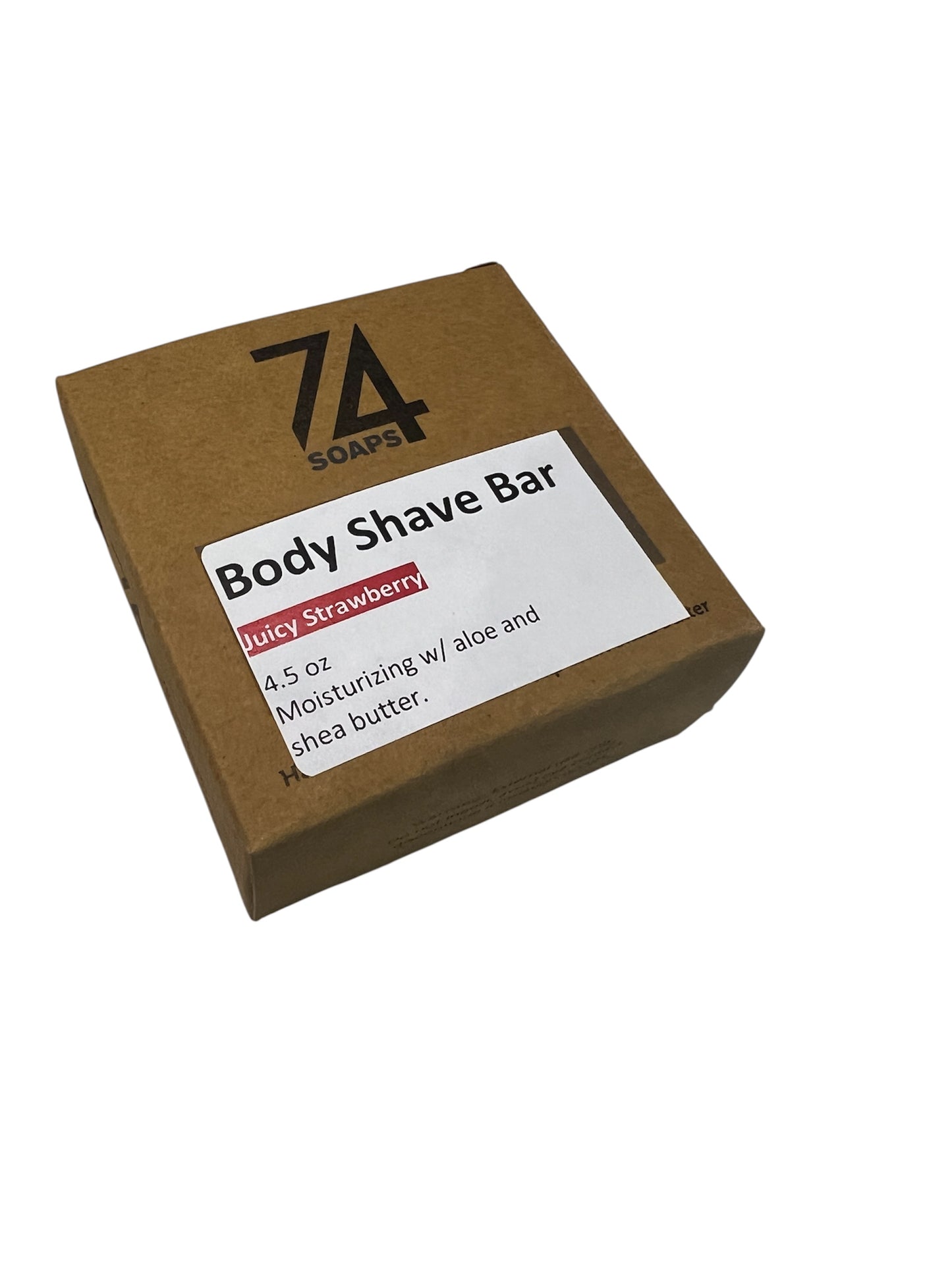 BODY SHAVE BAR w/ Aloe and Shea Butter - Juicy Strawberry