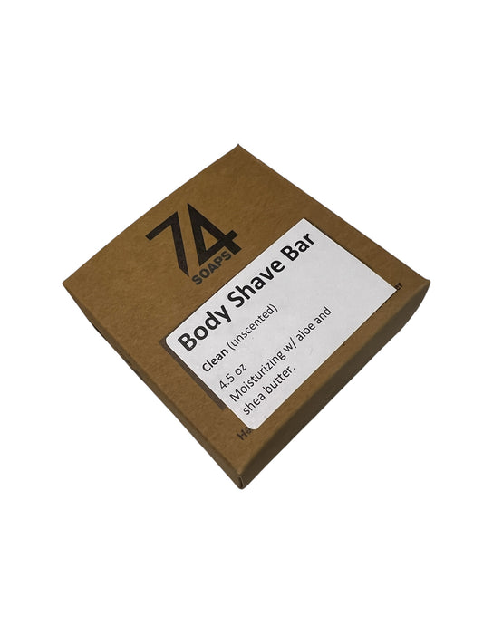 BODY SHAVE BAR w/ Aloe and Shea Butter - Clean (unscented)